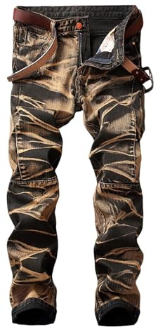 Jean Homme Regular Jeans Pantalon Jean Homme Décontracté à Coupe Droite et Coupe Légèrement Ample pour Un Look Relaxé et Confortable