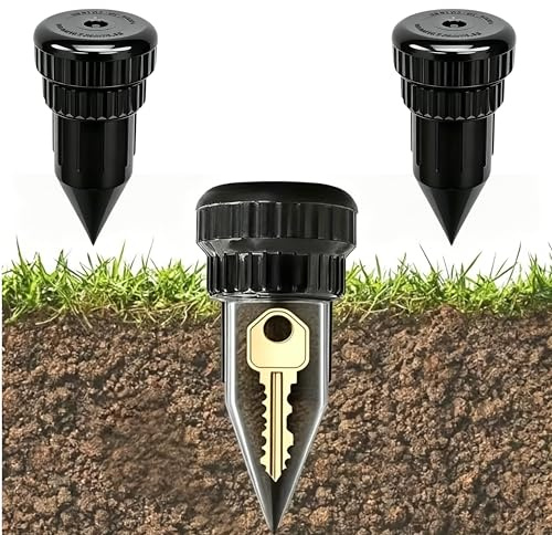 Lot de 2 cachettes à clés pour extérieur, cachette discrète et cachette pour argent, cachette extérieure, coffre-fort pour extérieur, jardin, terrasse, terre