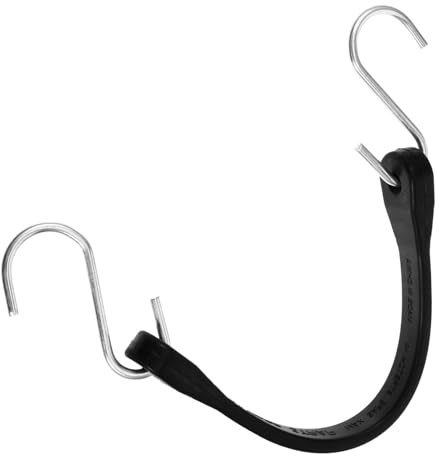 CLISPEED Cinghia Elastica di Gomma con Doppio Gancio per Fissaggio Carichi e Bagagli, Resistente e Versatile, per Uffici e Giardini, Sicura e Facile da Usare