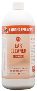 Nature's Specialties Dog Ear Cleaner Medicated Solution Non-Greasy Non-Irritation Made in USA Non-Toxic, 32 Ounces