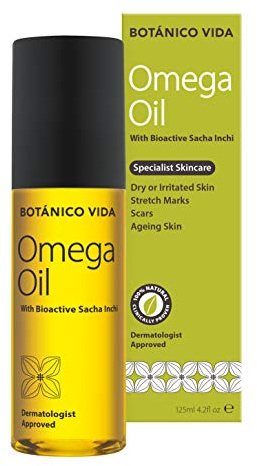 Botanico Vida Omega Oil. The 100% Natural Body Oil for Stretch Marks, Scars, Dry Skin. Clinically Proven Skincare, 125ml