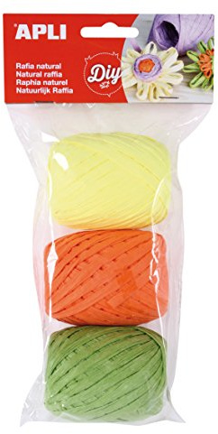 Apli 935975 Gomitoli Rafia Naturale, Confezione da 3 Pezzi