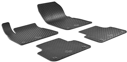 WALSER DirtGuard Gummi Fussmatten Auto für Audi Q7 01/2015-2020, Audi Q8 02/2018-2023, 100% passgenaue Auto Fußmatten, robuste Universal Fußmatte Auto, Gummimatten Auto