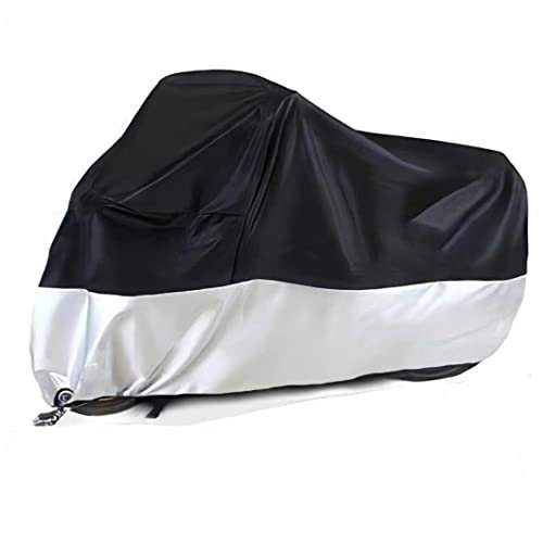 Motorcycle Covers, Outdoor Waterproof Motorbike Covers with Lock-Holes & Storage Bag, Fits up to 96.5 Motorcycles