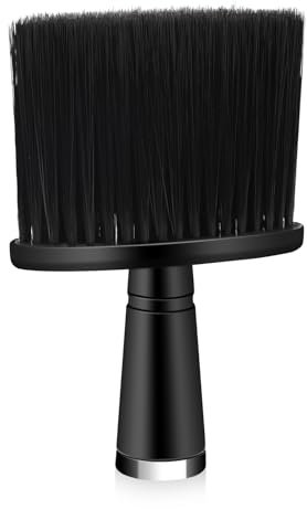 Fachmann Schwarz Friseur Bürste mit Griff, Weicher Barber Brush Unisex Nackenpinsel Dauerhaft Haarpinsel Friseurladen Haarbürste zum Ausbürsten Der Haare Um Halsausschnitt und Ohren