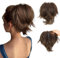 RPAEOY Coleta Postiza Corta Recta Pinza Garra Extensión Cabello Sintético Natural Peinado Rápido Volumen Inmediato
