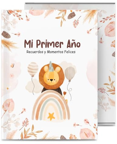 Taricor Libro Recuerdos Bebe, 94 Páginas Album Bebe Primer Año, Diario y Álbum de Fotos para Bebés los 1~5 Años, Regalos para Bebes Cuaderno Diario Bebe para Pegar Fotos y Escribir (Español)
