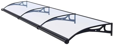 WJXIN Marquise de Porte Exterieur, Marquise Porte D'entree Auvent de Porte, Abri Contre La Pluie, pour Porte Avant, Fenêtre, Porche(120x420cm/47x166in)