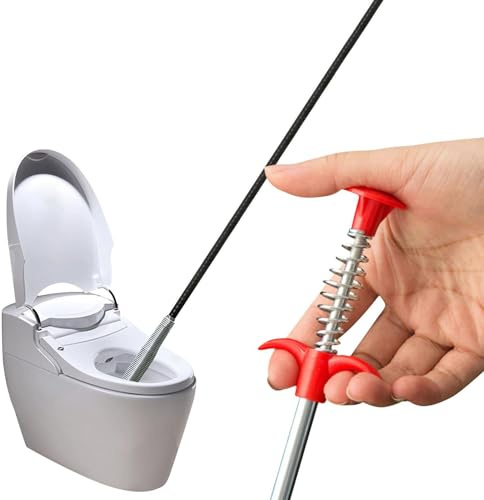 Pinzas sanitarias – Removedor de de lavabo con cuatro garras | Eliminador de obstrucción de desagüe, eliminador de obstrucción de pelo de serpiente, herramienta flexible para recoger las garras
