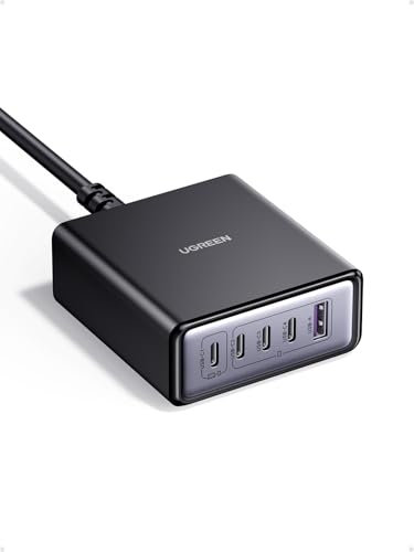 UGREEN Cargador USB C 65W Fuente de Alimentación GAN Estación de Carga de Sobremesa, Compatible con iPhone 17 Pro MAX Air Serie 16-8, Galaxy S25, S24, A15, Pixel 9, iPads, MacBook Air