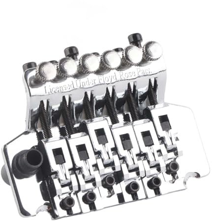 Gold, Silber, Schwarz Double Locking Tremolo Bridge für E-Gitarre – Vibrato-System für Verbesserte Leistung (SILVER)