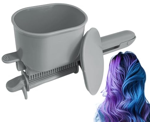 Cepillo aplicador de color para el cabello, peine de rodillo de tinte automático, herramienta de peinado ABS de 11.42 x 5.5 pulgadas con capacidad de 400-500 g, cepillo de tinte fácil para coloración