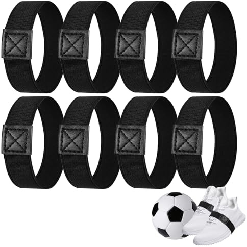 8 Pezzi Nastro di Fissaggio per Scarpe da Calcio | Bambini Lacci per Scarpe da Calcio Elastici Antistrappo, Cinghie Elastiche Anti Goccia per Scarpe da Calcio, Tacchi Alti