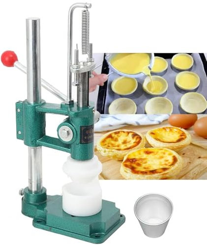 Máquina manual for hacer cáscaras de tartaleta de huevo, moldes comerciales for tartaleta de huevo, molde for cáscara de tartaleta de crema pastelera, herramienta de prensado manual for cáscara de tar