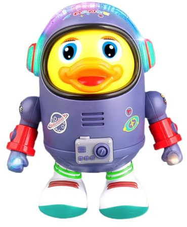 Dancing Duck Robot Toy - Vickande Dansande Space Ankleksaker, Interaktiva Barn, Tidig Pedagogisk Leksak Sång Promenader | För barn 3+ Flickor Pojkar Födelsedag Skola Förskola