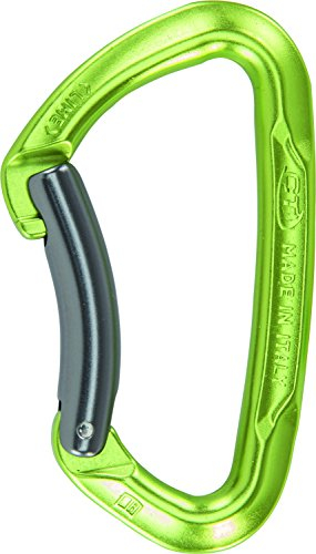 Climbing Technology Lime B Karabiner mit gebogenem Schnapper, Farbe:grün / grau elox.