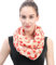 Lina & Lily Damen Loop Schal mit Herz-Motiv (Beige & Rot)