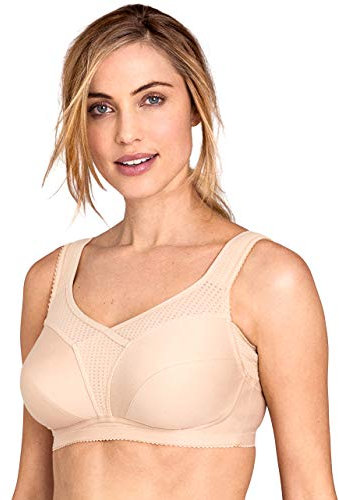Reggiseno a Coppa Piena e Sezione Molto Alta Senza Ferretto Miss Mary Cotton Fresh, Beige Regalo per lei, Regalo da Donna