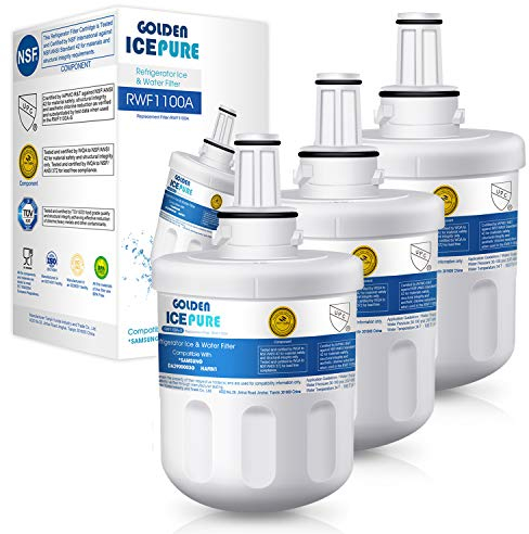 GOLDEN ICEPURE Kühlschrank Wasserfilter Kompatibel mit Samsung DA29-00003F, DA29-00003G, Aqua Pure Plus Hafin, DA29-00003B, DA29-00003A, DA97-06317A, RFC1100A,3 stück (rechnung vorhanden)