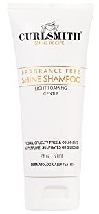 Curlsmith - Shine Shampoo, Gentle, Sensitive, Fragrance Free Cleanser for All Curl and Hair Types, Vegan (59ml)