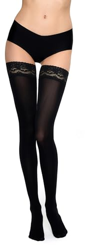 MARILYN Bas opaques sans maintien avec pointe de 9 cm, 100 deniers, Gris, M-L