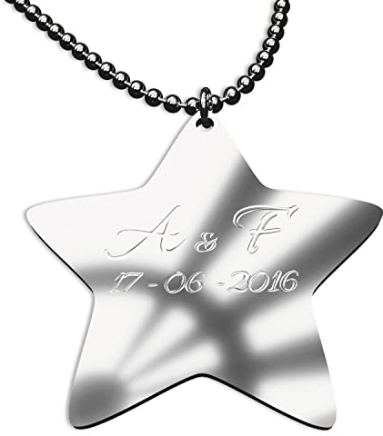 Collana personalizzata con nome , iniziali - collana personalizzabile incisione laser , iniziali , nome - ideale per regalo , san Valentino , festa della mamma - 100% made in italy