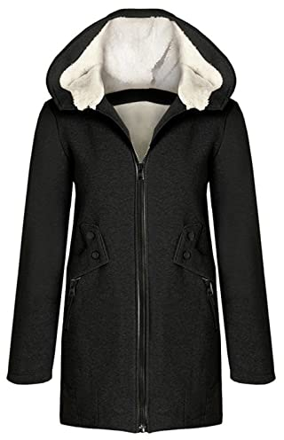 Regenjacke Damen, Damen PU Regenjacke Mit Kapuze Wasserdicht Windbreaker Wetterfest Übergangsjacke Regenmantel, Gr.36-46 EU Damen Schuhe Softshellmantel Damen mit Kapuze Pullover Damen Clothes