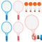 SUNOYA Kinder Tennisschläger: 4 Stück Spielzeug Tennisschläger Und Federball Set, Für Outdoor Indoor Sport, Mit Tragetasche (Orange)