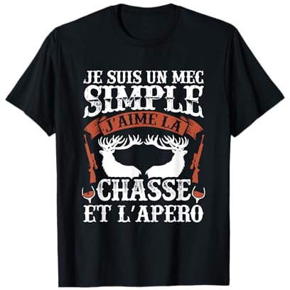 Humour Chasseur Homme Cerf Chasse T-Shirt