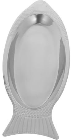 Garneck Piatto Da Portata A Forma Di Pesce Piatto Magnetico Per Alimenti Design Unico in Acciaio Inox Finitura A Specchio Facile Da Pulire E Mantenere