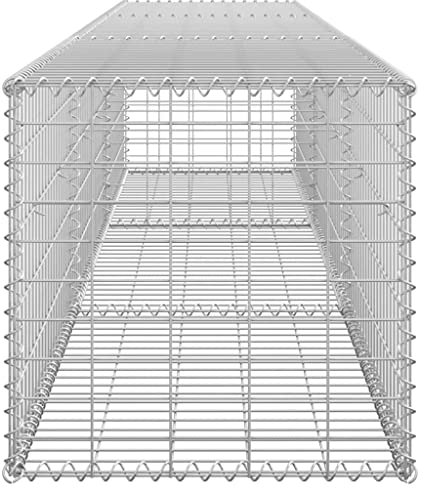 Galvanised Steel Gabion Wall, 300 X 50 X 50 Cm, High Load Capacity, Easy Assembly, Top & Bottom Covers, Weather Resistant, Rustproof, 10 X 5 Cm/10 X 10 Cm Mesh Size, 3.5 Mm Wire