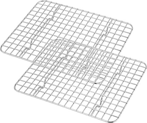 EXHUMKY 2piezas Rejillas Inoxidable Para Hornear Bandeja Para Horno y Enfriar Resistente Al Desgaste