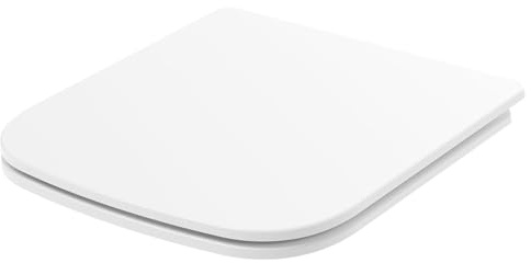 SREWOHS PRO Sedile WC Quadrato Softclose Bianco, Tavoletta WC in Duroplast Antigraffio, Copriwater Rimovibile Quick Release, Facile da Pulire, incluso modello di installazione, 42,3 x 36,1 cm