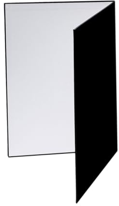 WATIIFUFU Cartoncino Fotografico Formato A3 Pieghevole Pannello Riflettente per Fotografia di Natura Morta Cartone Lato Argentato e Bordo per Riempire la Luce Supporto Stabile da
