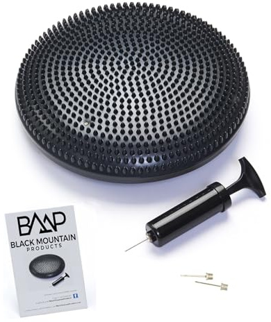 Black Mountain Products Exercise Balance Stability Disc with Hand Pump, Black, 13 inch diameter