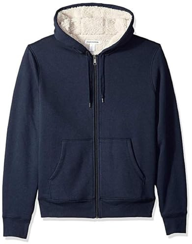 Amazon Essentials Women's Sherpa-Lined Fleece Full-Zip Hooded Jacket (Available in Plus Sizes)