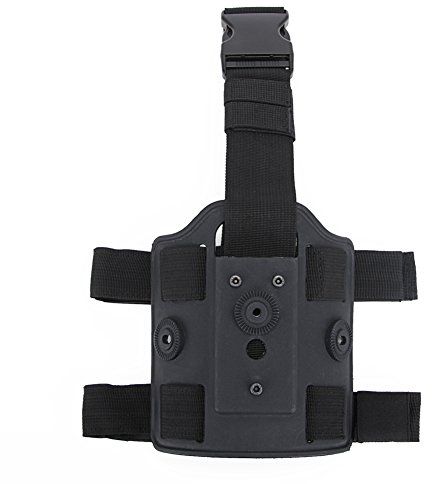 Huenco Taktische Drop-Leg-Plattform Taktische Leggings Gerät Oberschenkel Pistol Holster mit verstellbaren Dual-Strap-Bein
