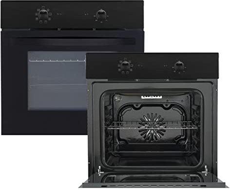 PKM F7-2B Einbaubackofen | Autark | Schwarz | 8 Funktionen | Schwarze Glasfront | 54 Liter Garraum | 60cm | Energieeffizienzklasse A