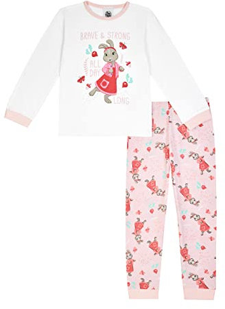 Peter Rabbit Girls Pyjamas Toddler Lily Bobtail PJ set, Ages 12 Months to 5 Years Old (3-4 Years) White