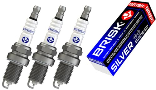 BRISK Silver LR17YS-9 1465 Zündkerzen Benzin LPG GPL CNG Autogas, 3 Stück