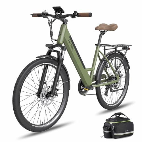 Fafrees F26 Pro Bicicleta Eléctrica, 250W 26 Mujer Bici Eléctrica Urbana, 14.5Ah/522Wh Batería, Soporta App Móvil, Alcance 90-110KM (Verde)