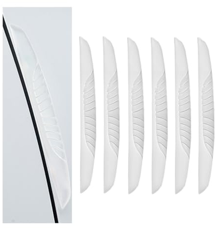 CGEAMDY 6 Piezas Tira Anticolisión para Coche, Tira Protección Parachoques, Protección para Puertas De Coche Anti-Arañazos Impermeable, Protectores De Borde De Puerta Coche, Camión(Transparente)