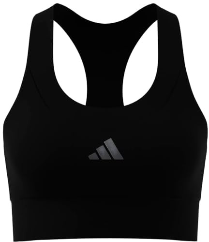 adidas Damen adi365 Running Pocket Medium Support Bra, Black, XXL