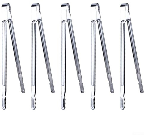 Pinze da barbecue e da cucina realizzate in acciaio inossidabile antiruggine con testa a morsetto resistente al calore e impugnatura ergonomica per una manipolazione sicura degli alimenti