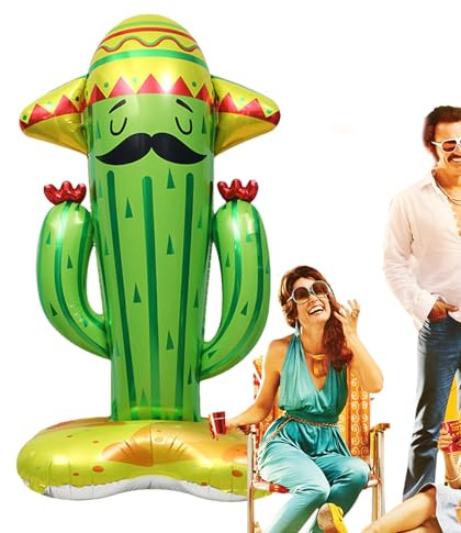 Cactus Balloons - 4D Standing Decor | Mexican Themed Celebration - Latex Material, Vibrant Color Design Feature Children Men Birthday Use
