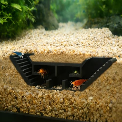 Zorivane Shrimp & Fish Aquarium Decor, Viewing Shrimp Freshwater Hide Tunnel, Aquarium Underground Fish Tank Decor Decoration Hideout for Kuhli Loach, Pleco