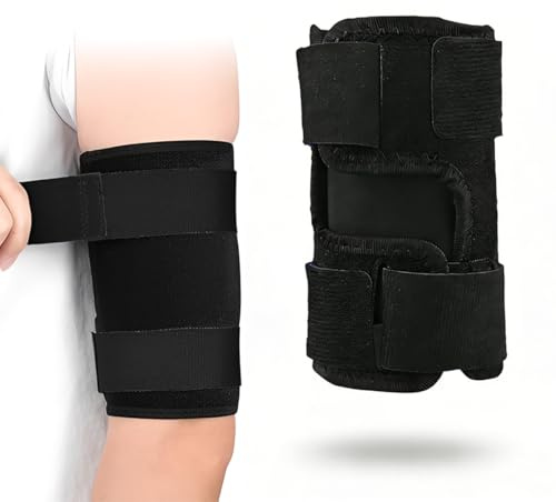 JRYXDS Fascia di Compressione per Tendinite al Bicipite, Supporto Comodo per Tricipite e Bicipite per Distorsioni Muscolari e Infiammazione (Nero)
