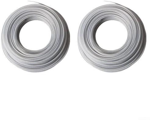 Filo per decespugliatore con anima in acciaio, 4,0 mm x 15 m, confezione da 2 pezzi, resistente, per erba spessa e decespugliatore, accessorio per attrezzi da giardino