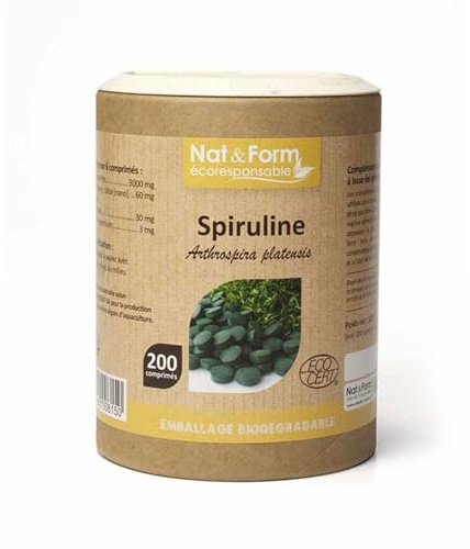 Nat&Form Spiruline Bio 200 Comprimes