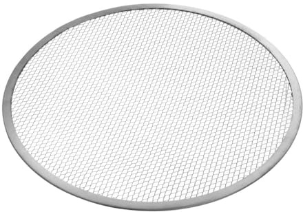 HENDI Pizza Screen, mit Drahtgitterboden, zur Verwendung in Pizzaöfen, für gleichmäßiges Pizza-Backen, Pizzagitter, Pizzablech, Pizzaschieber, ø4000mm, Aluminium